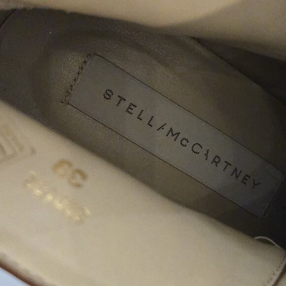 Stella McCartney Beige Leather Brown Wedge Ankle Boot Size 39 - Picture 8 of 12